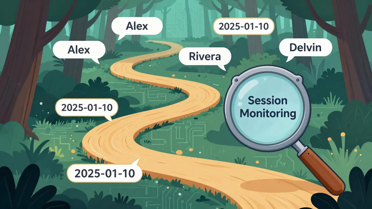 Multi-turn conversation fragments being recombined into personal identity, blocked by session monitoring.