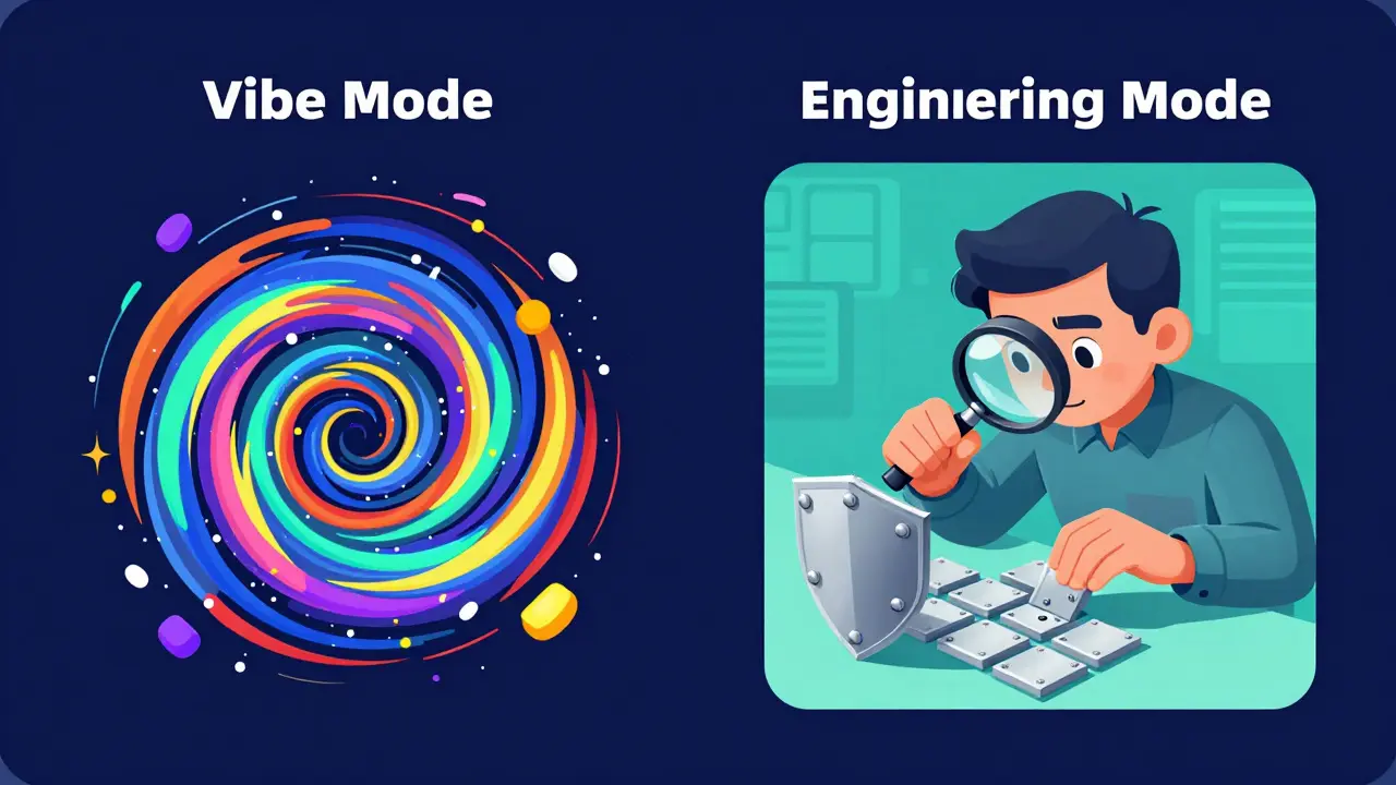 Comparison between rapid AI creation and meticulous human engineering audit