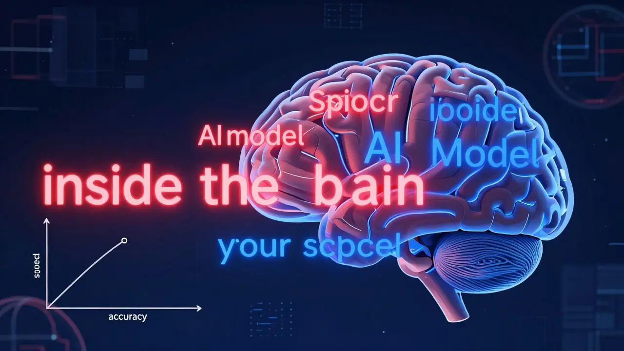 Digital visualization of an AI token heatmap with red and blue importance weights