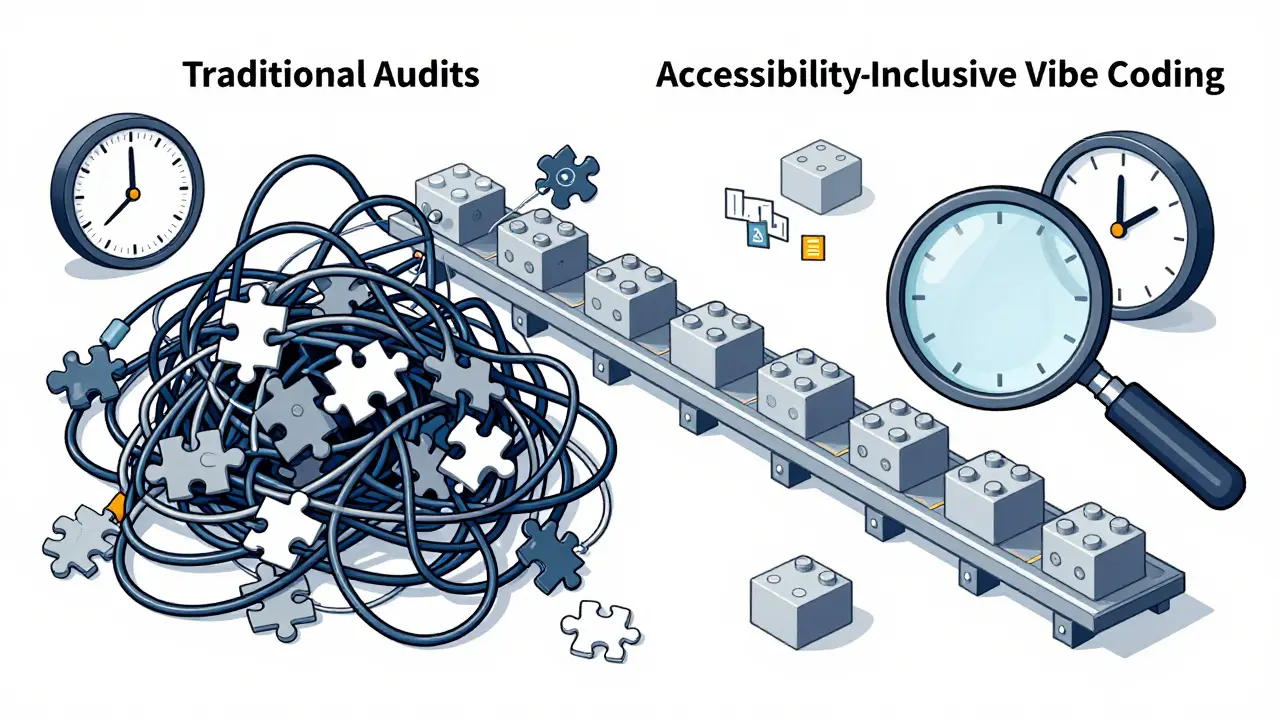 Comparison of chaotic traditional audits vs streamlined accessible coding