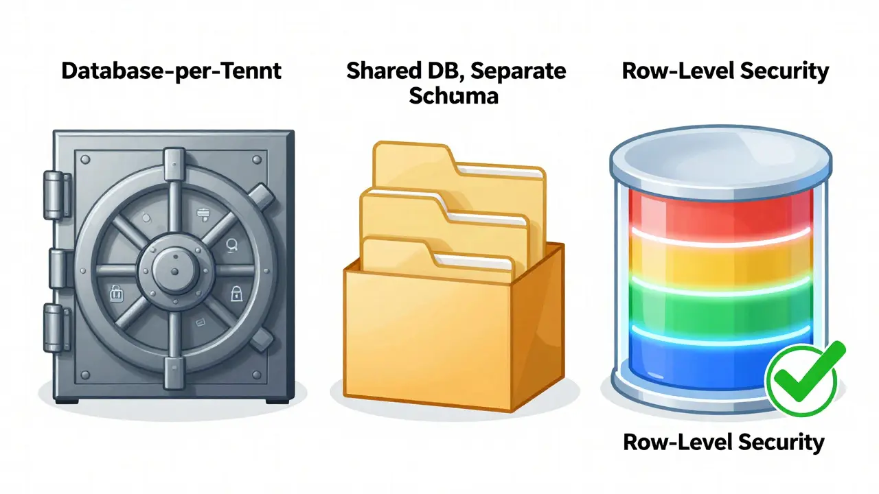 Comparison of three database isolation strategies for SaaS