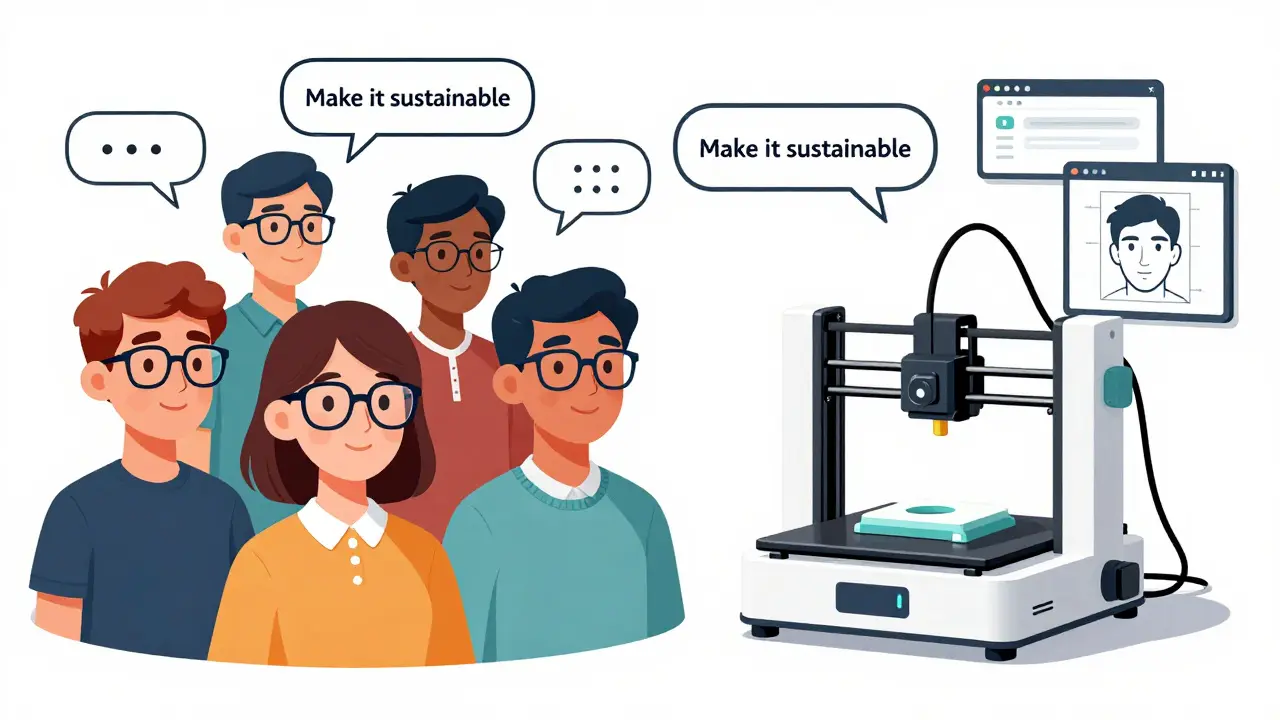 Custom eyewear and 3D printing illustrating mass customization