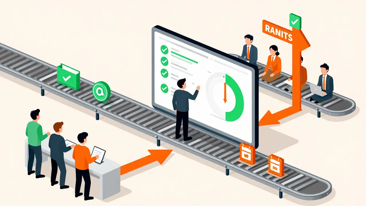 Executive overseeing an efficient AI governance workflow