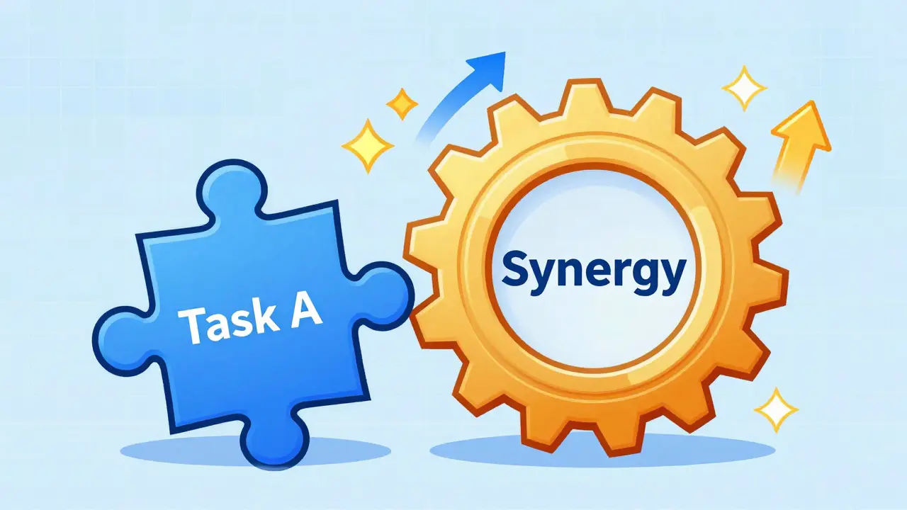 Gears merging to show synergy and improved AI performance
