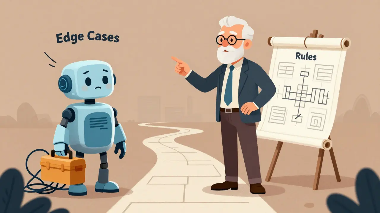 Human architect guiding AI assistant in coding
