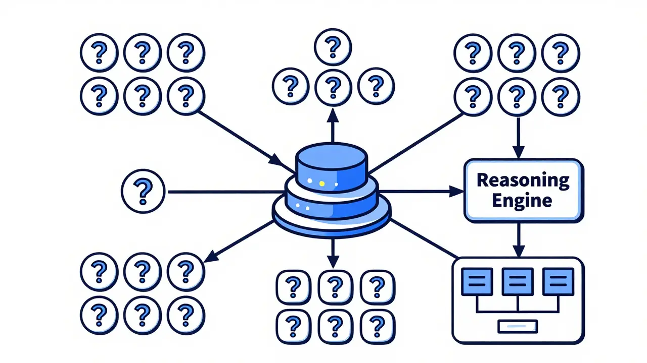Schematic of automated AI clustering and reasoning workflow