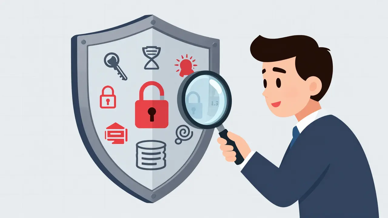Technical illustration of security audit checking for code vulnerabilities