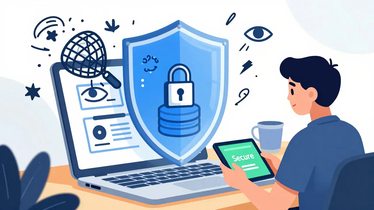 Developer protected by transparent security shield