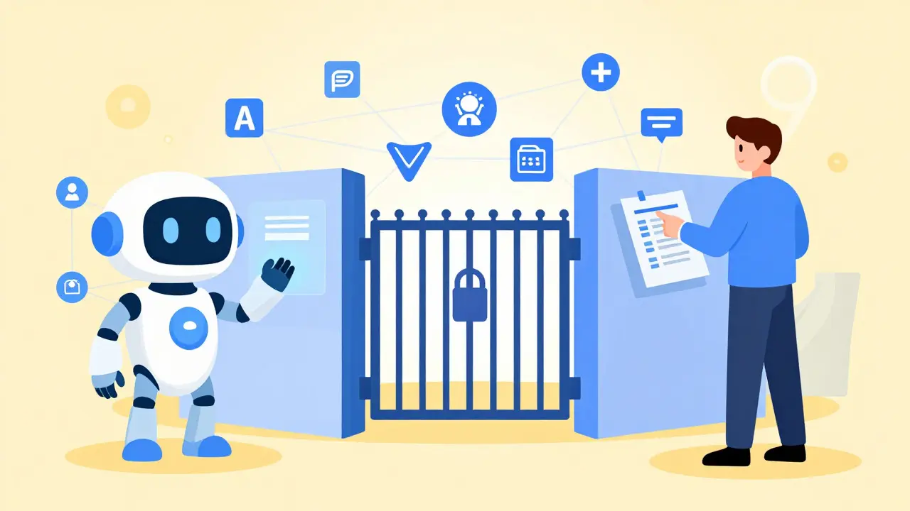 Hybrid AI and human system blocking unauthorized data integrations