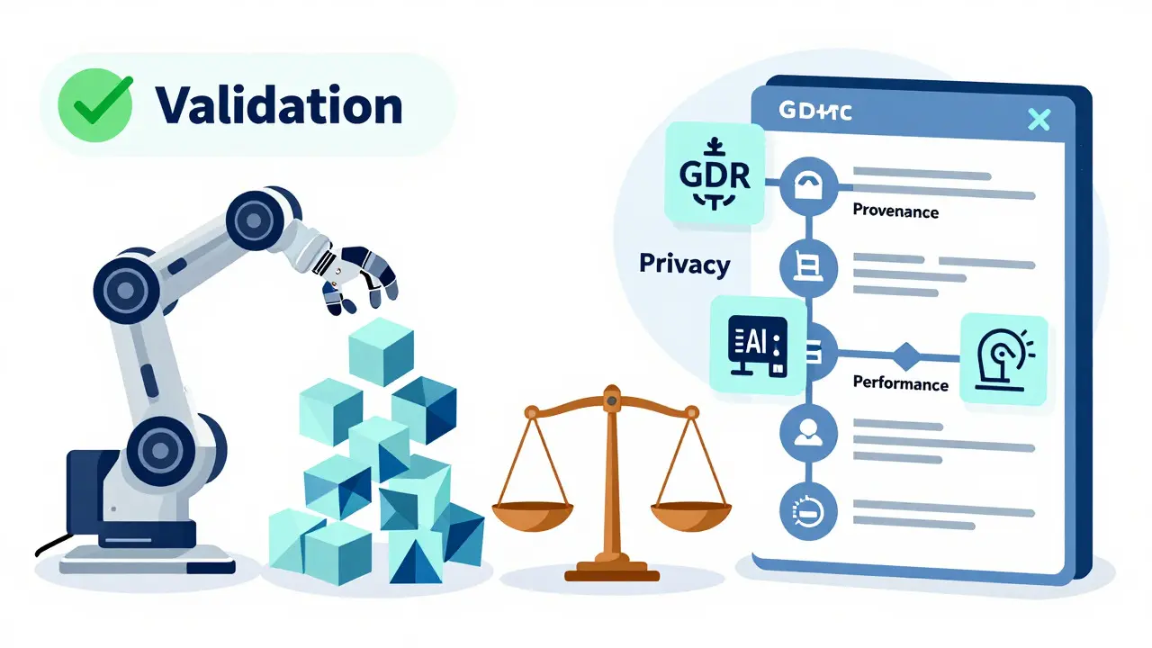 Robotic generation of synthetic data balanced with legal compliance