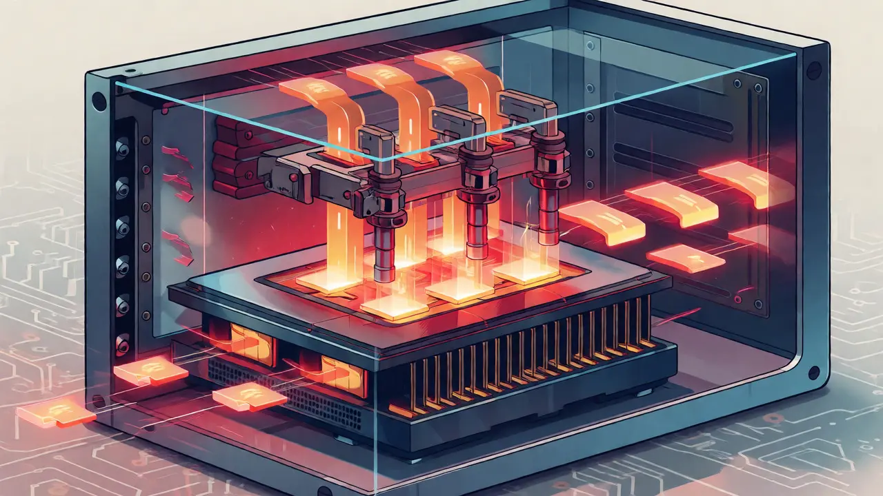 Cross-section of GPU server with dynamic data batching mechanism