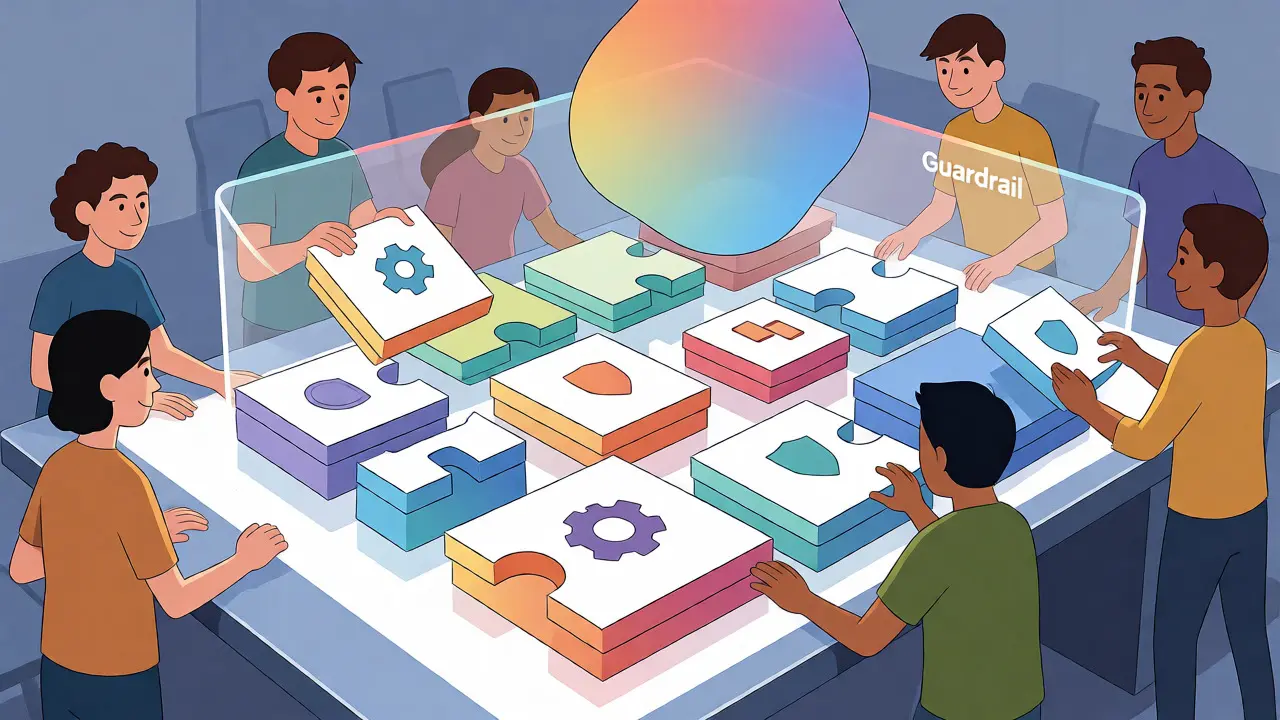 Students building modular software components with AI guardrails